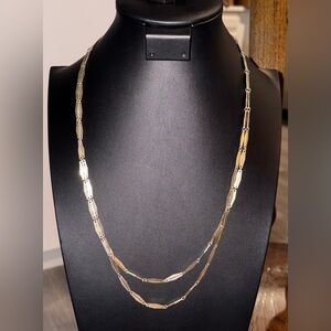 Vintage Gold Link Necklace - Women Jewelry